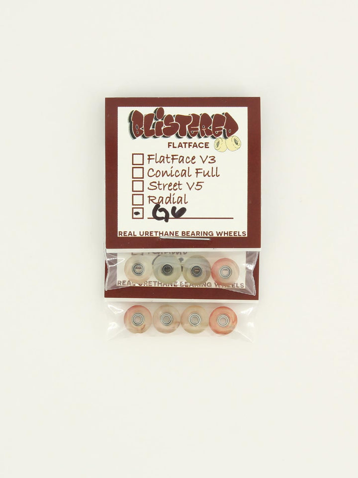 Blistered Wheels G6 Red/Clear Swirl