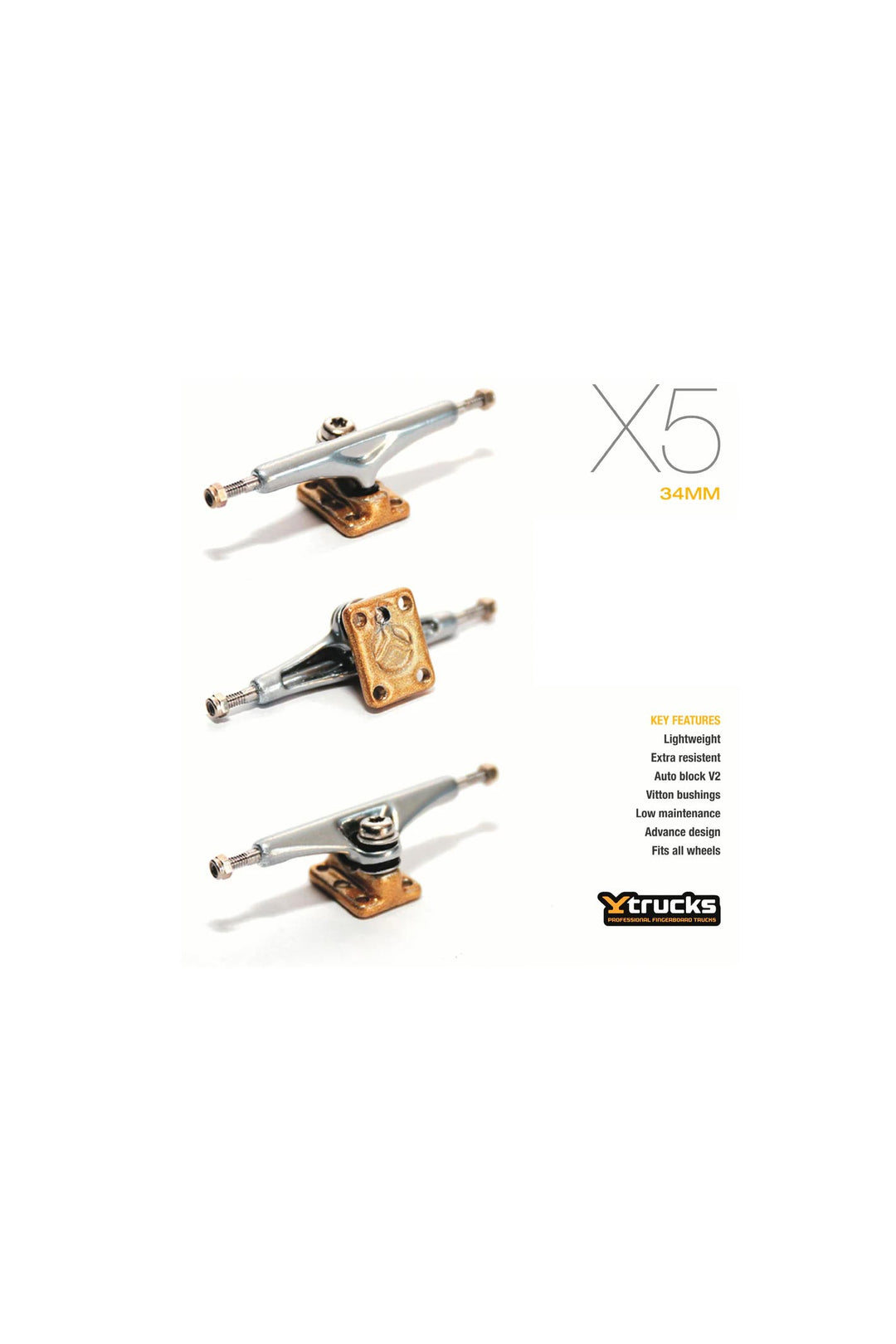 Ytrucks Chrome/Gunmetal X5